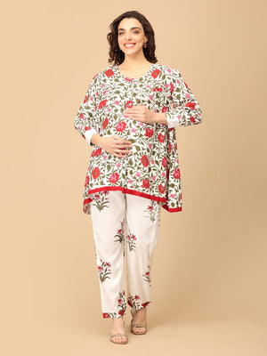 Bloom & Beyond Maternity and Nursing Co - ord Set - MEW - SF - BLBND - S