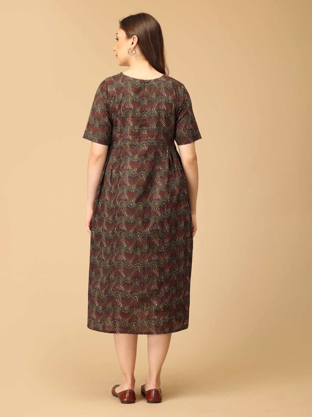 Bloom It Brown Maternity and Nursing Dress - DRS - SK - BLMITB - S