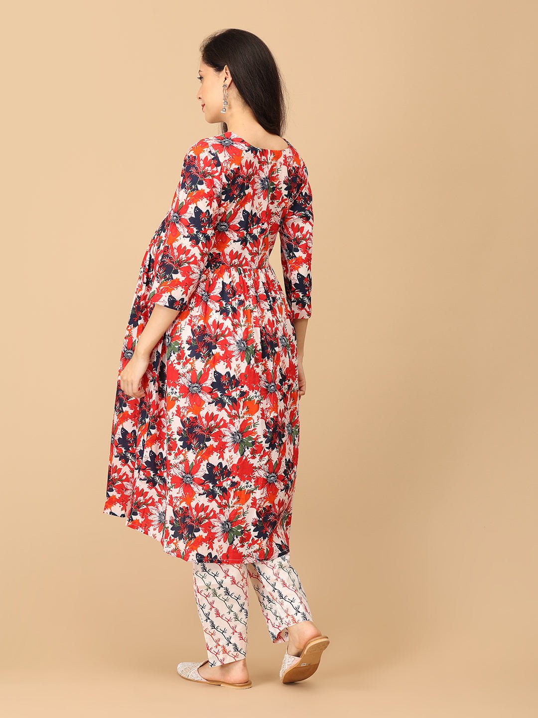 Bloom Popper Maternity and Nursing Kurta Set With Dupatta - MEW - SK - BLMP - S