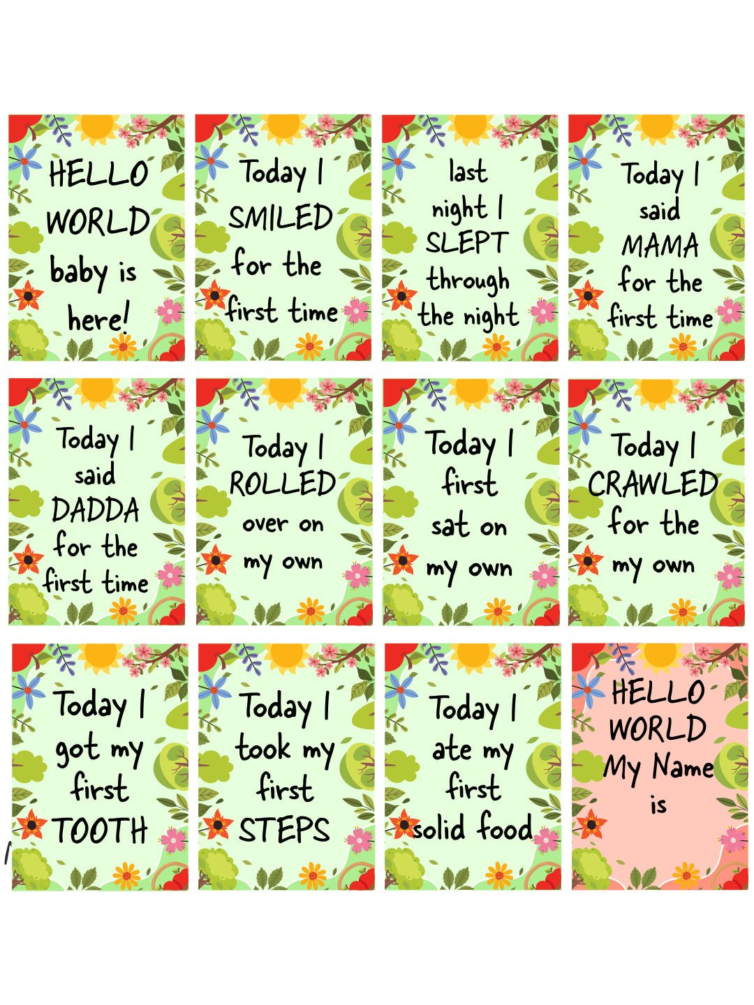 Blooming with Joy Milestone Cards - (Pack of 25) - MSCD - BLWJ