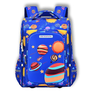 Blue 2d Pop Space Planets School Backpack for Kids,6yrs - 10yrs - Back To School