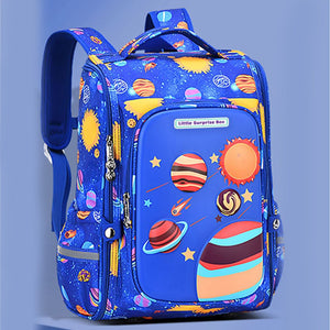 Blue 2d Pop Space Planets School Backpack for Kids,6yrs - 10yrs - Back To School