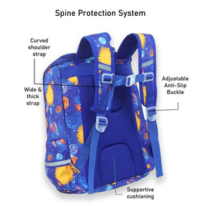Blue 2d Pop Space Planets School Backpack for Kids,6yrs - 10yrs - Back To School