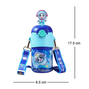 Blue 3D Astronaut Toy Lid Kids Stainless Steel Water Bottle,500ml - Back To School