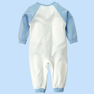 Blue 3D Eared Elephant theme full sleeves jumpsuit Romper for tiny toddlers - 6 - 12 Months Kids Clothing