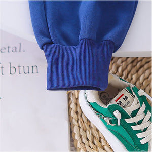 Blue 3D Monkey Face 2Pcs Track Suit Set For Winter And All Season Wear - 1 - 2 Years Kids Clothing