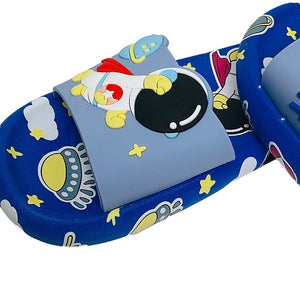 Blue all over Astronaut theme Slip on Clogs, Summer/Monsoon all season Footwear for Toddlers & Kids - Little Surprise BoxBlue all over Astronaut theme Slip on Clogs, Summer/Monsoon all season Footwear for Toddlers & Kids
