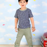 Blue And Olive Boys Tshirt and Cargo Pant Set - KCW-BLOVC-1-2