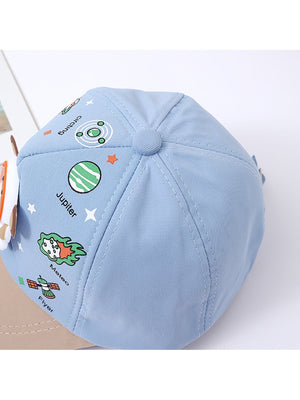 Blue & Beige 3d Astro Kelly Jo Bear Casual Cap for Kids - 