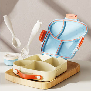 Blue Bread slice Fun themed Kids Lunch Box/ Tiffin - Back To School