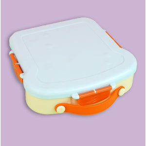 Blue Bread slice Fun themed Kids Lunch Box/ Tiffin - Back To School
