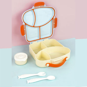 Blue Bread slice Fun themed Kids Lunch Box/ Tiffin - Back To School
