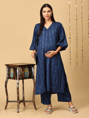 Blue By You Maternity and Nursing Co Ord Set - MEW - SK - BLBY - S
