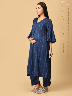 Blue By You Maternity and Nursing Co Ord Set - MEW - SK - BLBY - S
