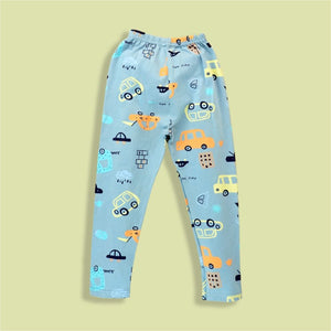 Blue Car Print/Orange/Yellow/Black Full sleeves tops & pants set Unisex Kids Wear - 18 - 24 months Kids Clothing
