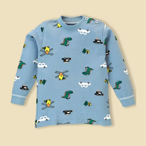 Blue Crocodile, Car, Windmill Full sleeves tops & pants set Unisex Kids Wear - 18 - 24 months Kids Clothing