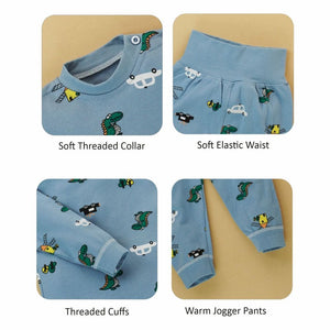 Blue Crocodile, Car, Windmill Full sleeves tops & pants set Unisex Kids Wear - 18 - 24 months Kids Clothing