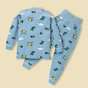 Blue Crocodile, Car, Windmill Full sleeves tops & pants set Unisex Kids Wear - 18 - 24 months Kids Clothing