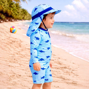 Blue Dolphin, Toddlers & Kids Swimwear with long Cap Free Wash Bag & Free Swim Detergent - 2 - 3 Years Swim