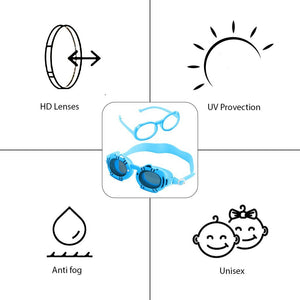 Blue Fish Dual Glass Frame Sun protection & Swimming Goggles for Kids, UV protected and Anti Fog - Little Surprise BoxBlue Fish Dual Glass Frame Sun protection & Swimming Goggles for Kids, UV protected and Anti Fog