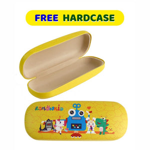 Blue Frame with Orange Arms, Anti Ultraviolet Unisex Sunglasses for Toddlers with Hardcase Storage - 2 - 5 years Swim