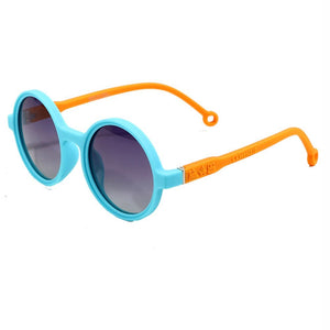 Blue Frame with Orange Arms, Anti Ultraviolet Unisex Sunglasses for Toddlers with Hardcase Storage - 2 - 5 years Swim