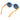 Blue Frame with Orange Arms, Anti Ultraviolet Unisex Sunglasses for Toddlers with Hardcase Storage - 2 - 5 years Swim