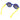 Blue Frame with Yellow Arms, Anti Ultraviolet Unisex Sunglasses for Toddlers with Hardcase Storage - Swim