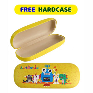 Blue Frame with Yellow Arms, Anti Ultraviolet Unisex Sunglasses for Toddlers with Hardcase Storage - Swim