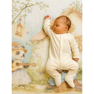Blue Frock Panda print Super Soft Breathable pure Muslin cotton Blanket for Infants - Bedding