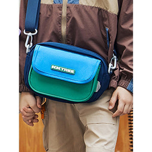 Blue & Green Canvas Material Casual Sling Bag for Kids - Little Surprise BoxBlue & Green Canvas Material Casual Sling Bag for Kids