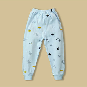 Blue Happy Baby Full sleeves tops & pants set Unisex Kids Wear - 12 - 18 Months Kids Clothing