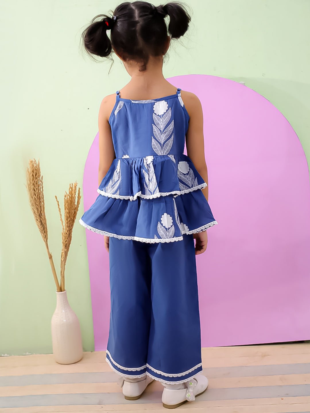 Blue Haze Girls Peplum Co - ord Set - KES - RA - BLHZ - 0 - 6