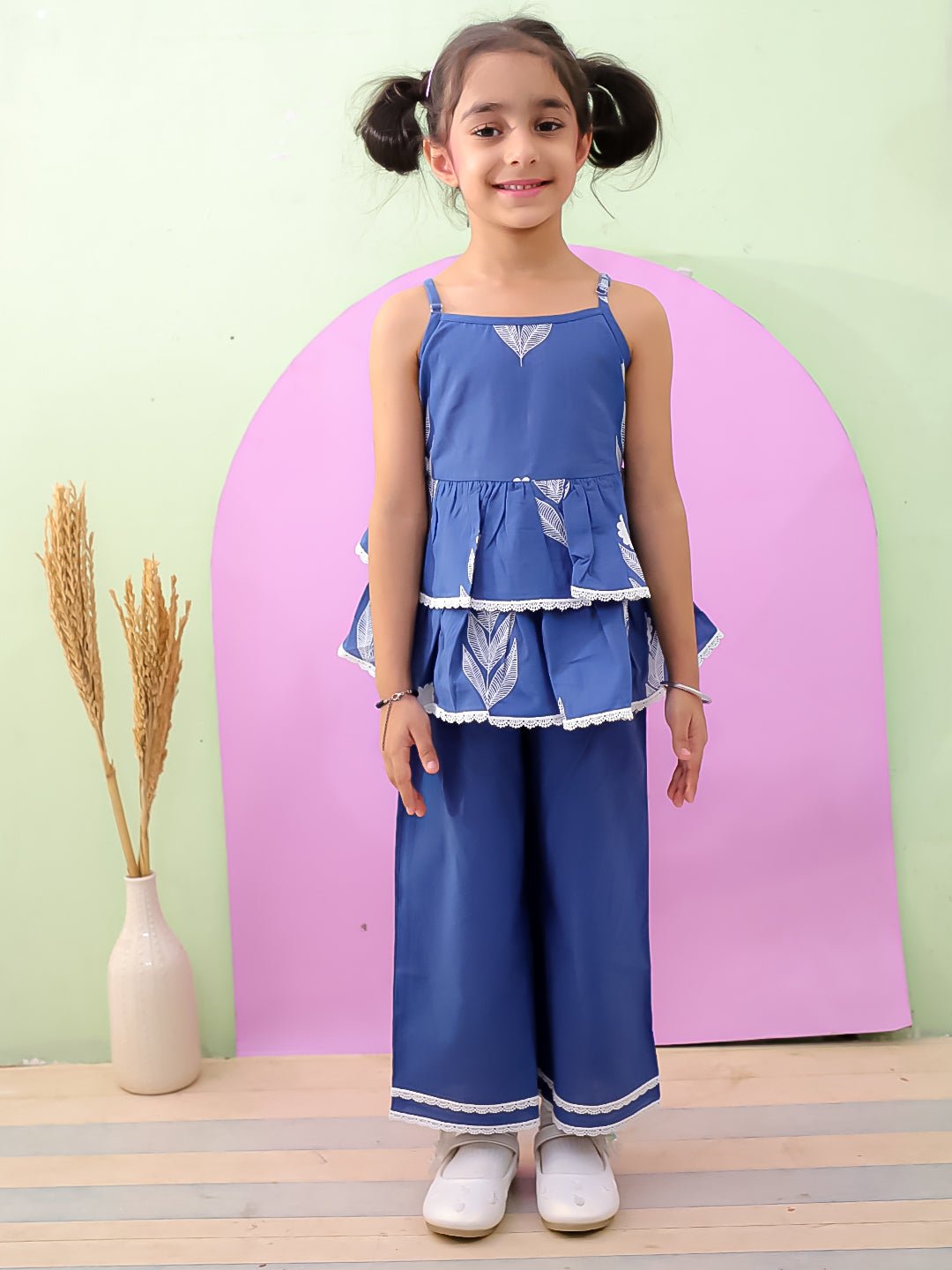 Blue Haze Girls Peplum Co - ord Set - KES - RA - BLHZ - 0 - 6
