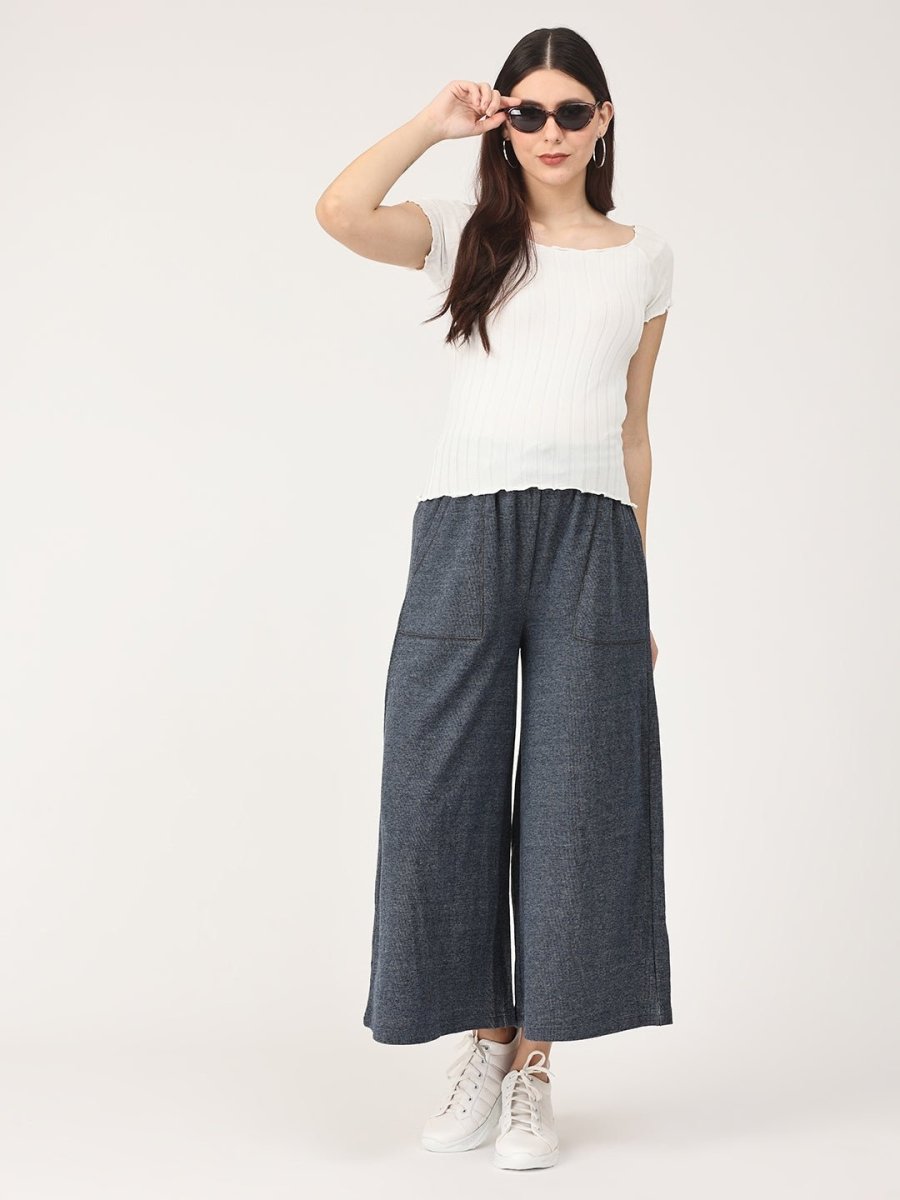 Blue Indigo Maternity Palazzos - PYJ-BLIDG-S