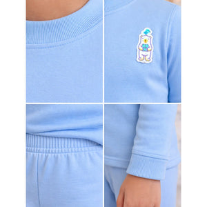 Blue Kelly Crew Neck Upper & Lower Body Thermal Winter Warmers - 2 - 3 Years Winter Wear