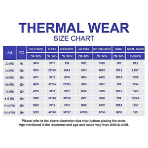 Blue Kelly Crew Neck Upper & Lower Body Thermal Winter Warmers - 2 - 3 Years Winter Wear