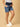 Blue Maternity Denim Shorts With Belly Support