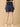 Blue Maternity Knit Denim Shorts With Belly Support - Dark Wash - MDD - AN - DBDS - S