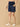 Blue Maternity Knit Denim Shorts With Belly Support - Dark Wash - MDD - AN - DBDS - S