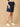 Blue Maternity Knit Denim Shorts With Belly Support - Dark Wash - MDD - AN - DBDS - S