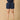 Blue Maternity Knit Denim Shorts With Belly Support - Dark Wash - MDD - AN - DBDS - S