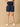 Blue Maternity Knit Denim Shorts With Belly Support - Dark Wash - MDD - AN - DBDS - S