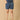 Blue Maternity Knit Denim Shorts With Belly Support - Light Wash - MDD - AN - LBDS - S