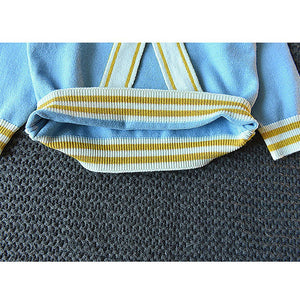 Blue & Occur Pleated Bow 2 pcs top & Skirt Winterwear set for Girls - Little Surprise BoxBlue & Occur Pleated Bow 2 pcs top & Skirt Winterwear set for Girls