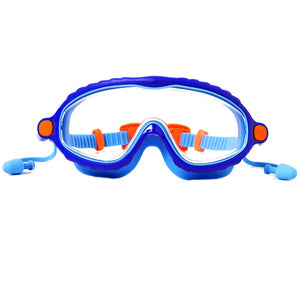 Blue & Orange Bubble Anti Fog UV Protection Leakproof Design Swim Goggles for Kids,4yrs - 10yrs - 4 - 10 years Swim