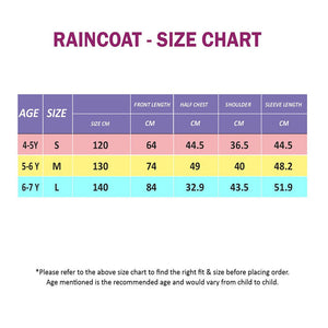 Blue Orange Dino Digger Knee Length Raincoat for Kids - 4 - 5 Years Monsoon Wear