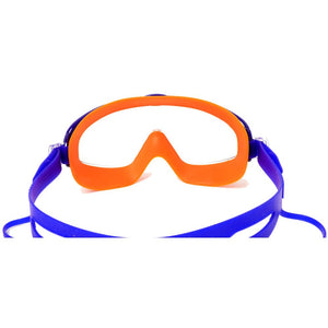 Blue Orange two border Anti Fog UV Protection Leakproof Design Swim Goggles for Kids,4yrs - 10yrs - 4 - 10 years Swim