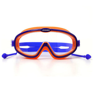 Blue Orange two border Anti Fog UV Protection Leakproof Design Swim Goggles for Kids,4yrs - 10yrs - 4 - 10 years Swim