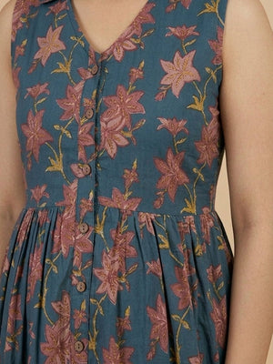 Blue Petal Story Maternity And Nursing Sleeveless Dress - S Maternity Casual Dress